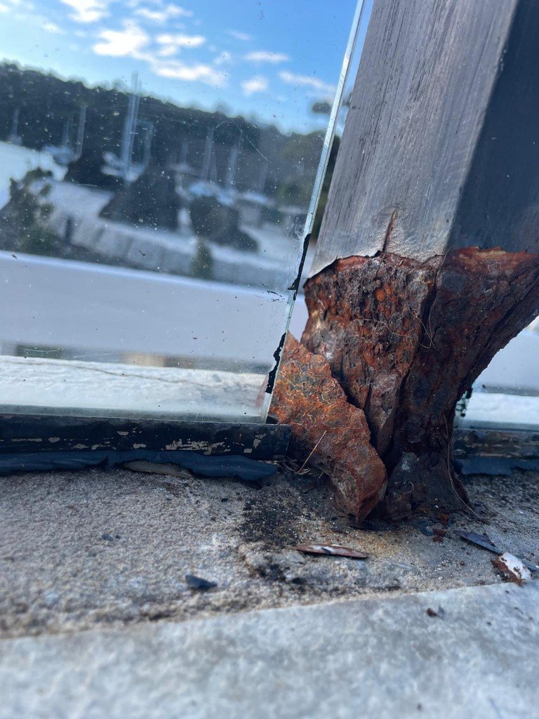 North Sydney Concrete - railing post corrosion